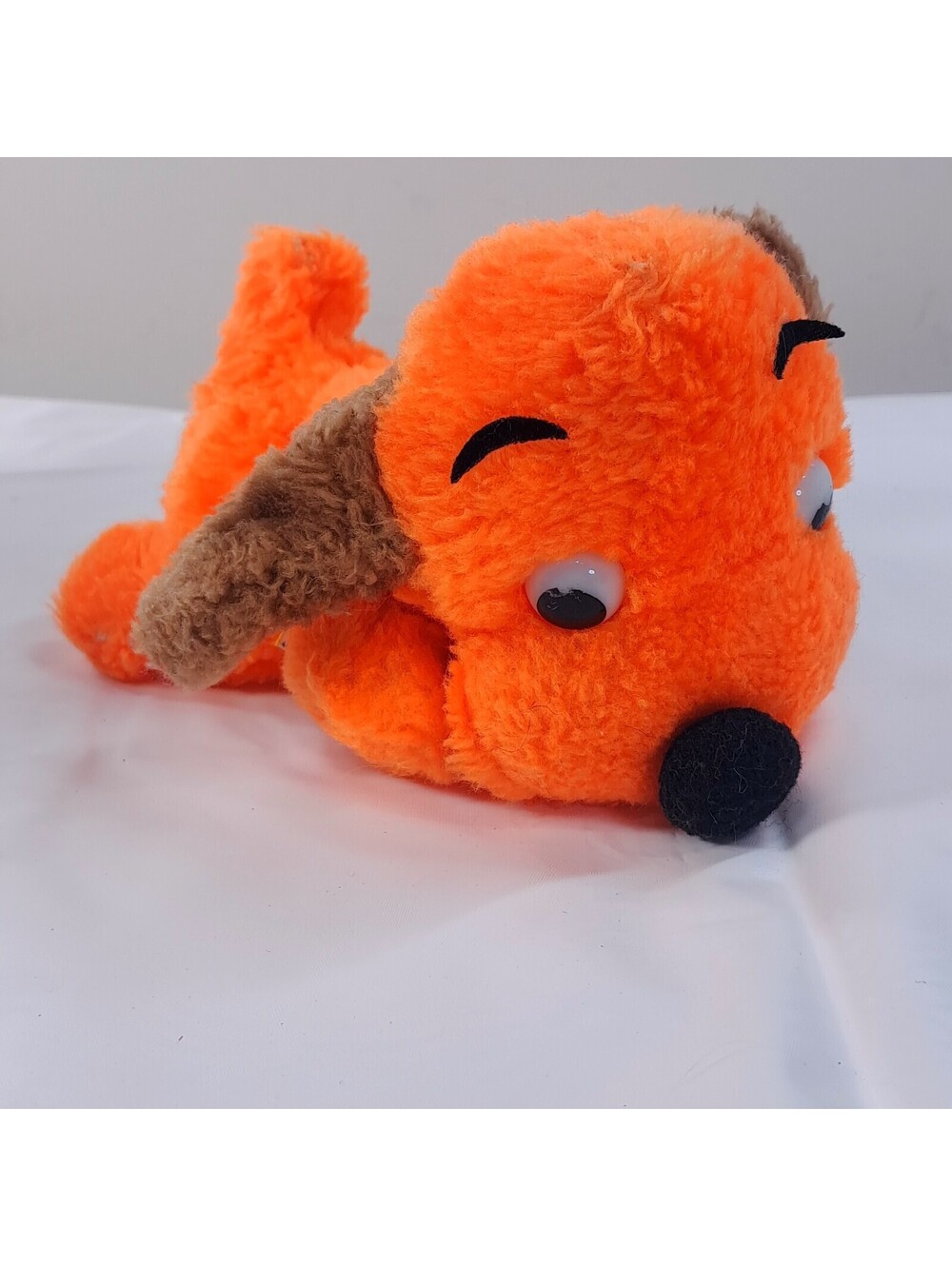 R. Dakin Orange Drooper Puppy Dog 6" Plush Stuffed Animal 1973 Nutshell Vintage